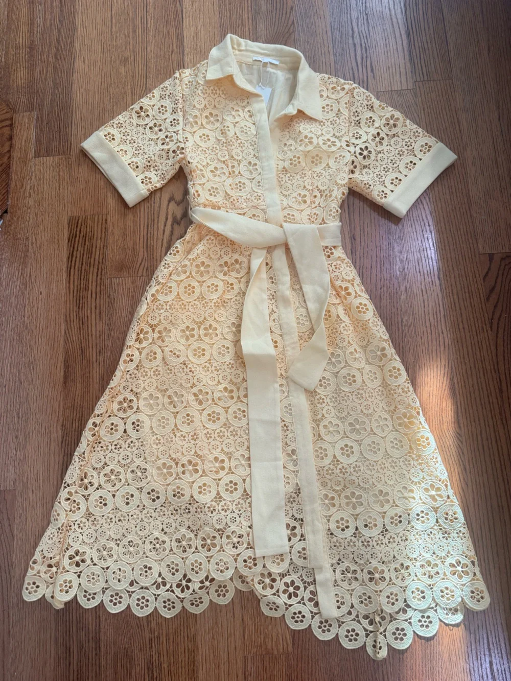 Make Yellow Crochet midi dress - Picture 1 of 6